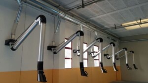 Suction arms for dust collection
