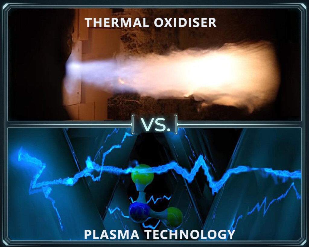Comparison between thermal oxidiser and cold plasma technology for VOC abatement and industrial odour reduction